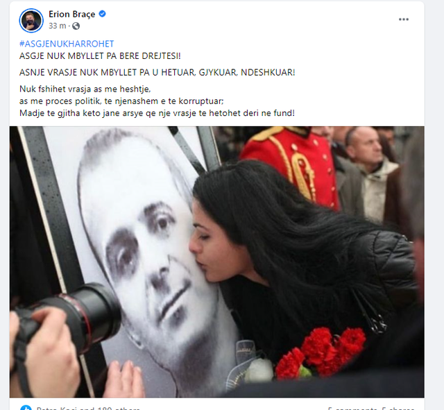 Rihapja e hetimeve për 21 Janarin, Erion Braçe del me paralajmërimin e fortë 1 640 0 60af81a757a1b
