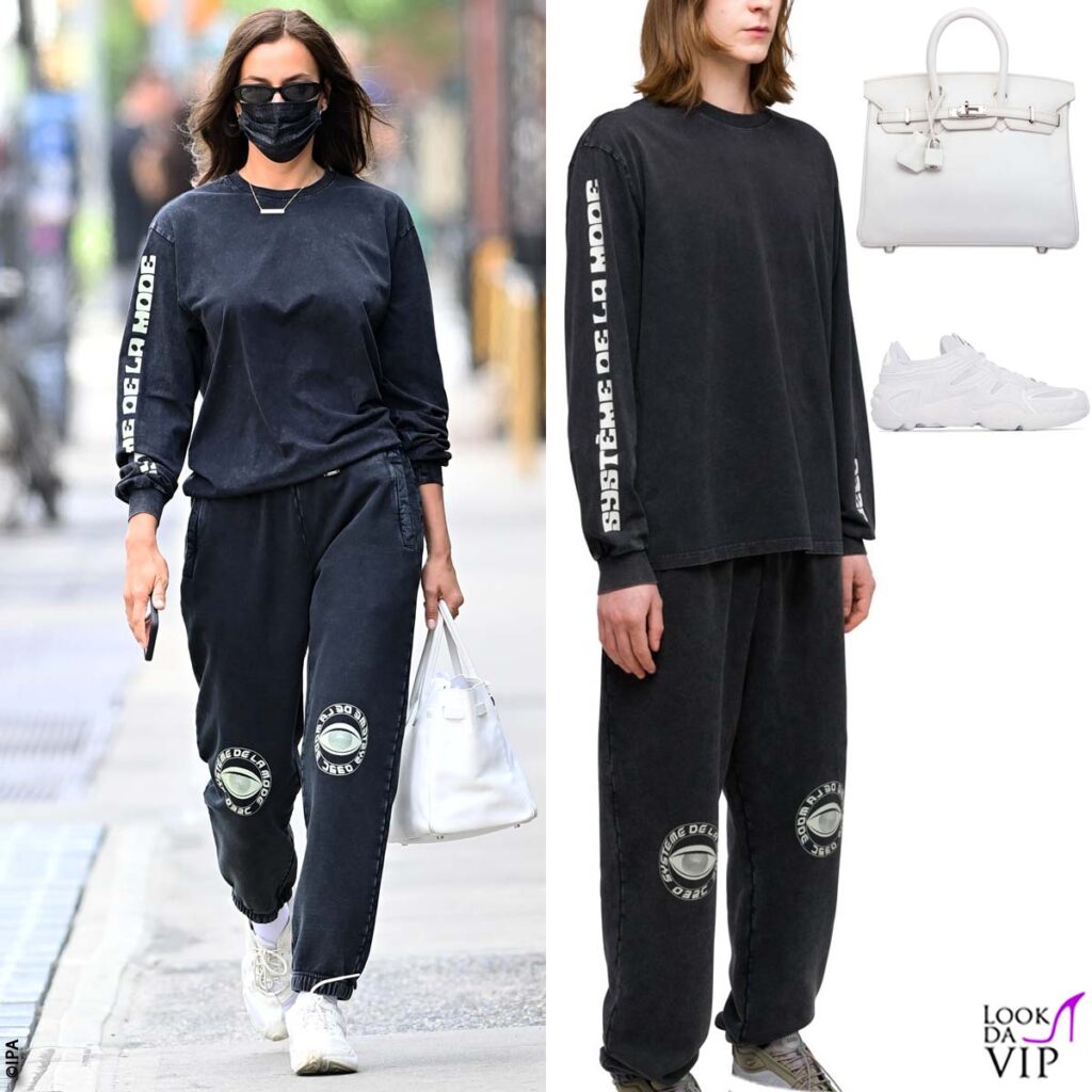 Irina Shayk shëtitje në New York, trotuaret e Big Apple tani janë pasarelat e saj 2 Irina Shayk completo 032C borsa Hermes sneakers Adidas 2