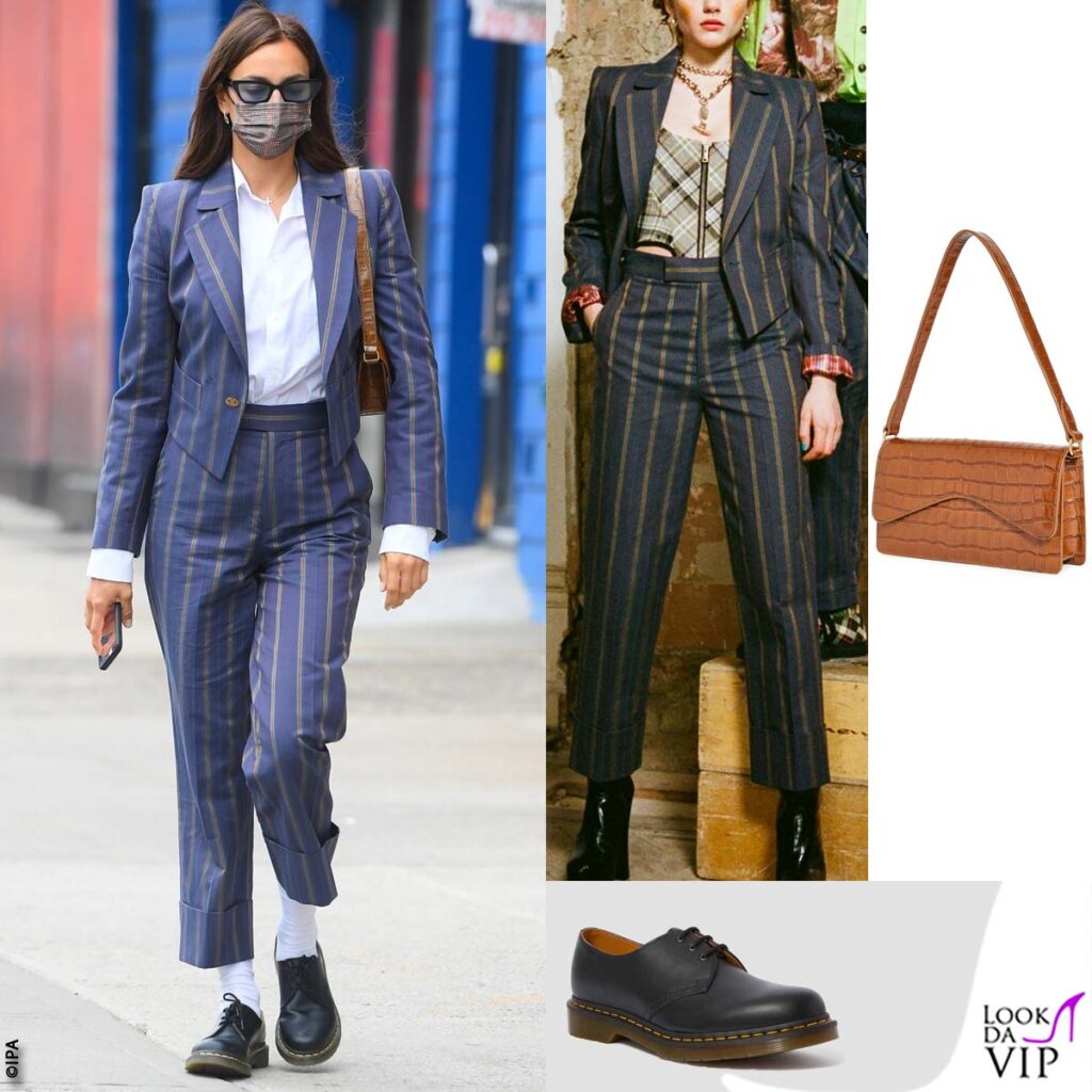 Irina Shayk shëtitje në New York, trotuaret e Big Apple tani janë pasarelat e saj 5 Irina Shayk completo Vivienne Westwood scarpe Dr Martens 2
