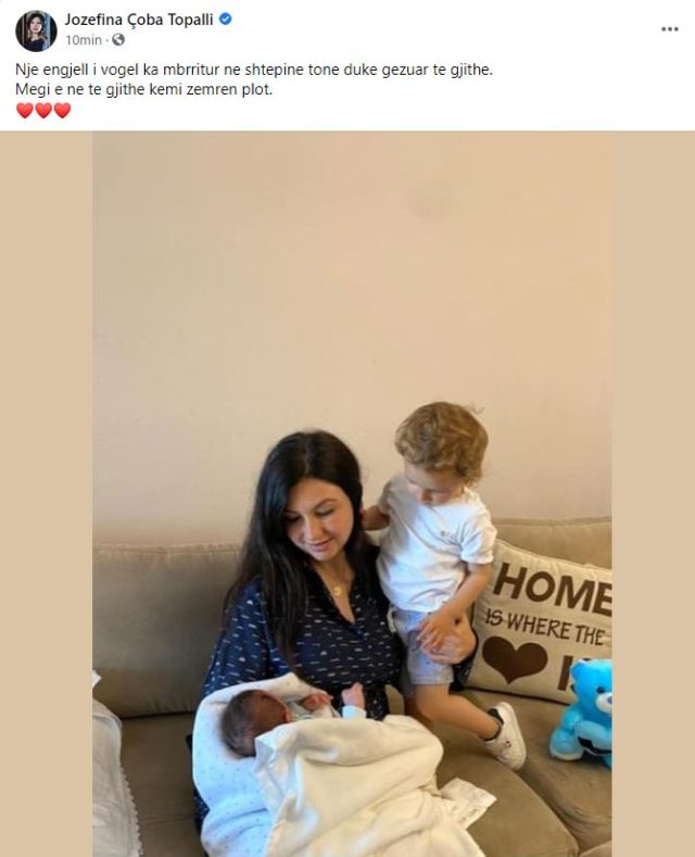 Jozefina Topalli ndan lajmin e gëzueshëm, bëhet gjyshe për herë të dytë 1 shvhvhbvnv 640x789 1
