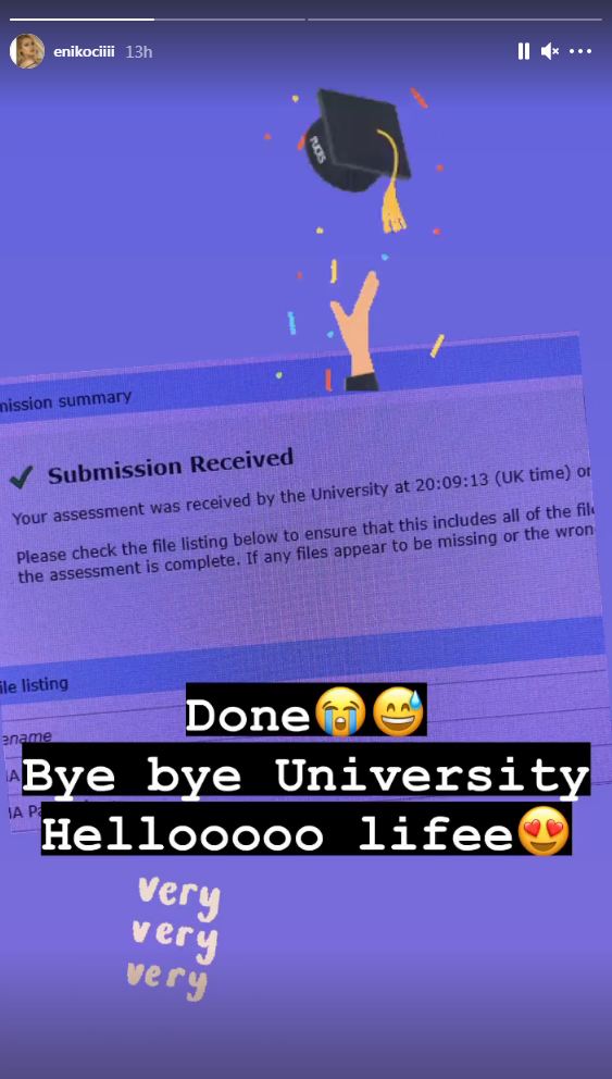 “Çkemi jetë!”/ Eni Koçi përfundon Universitetin: Mirupafshim.. 1 1 13