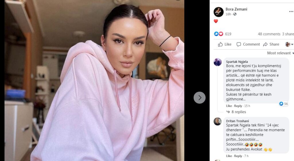 Bora Zemani fiton simpatinë e avokatit Ngjela, komenti i tij bëhet viral 1 41