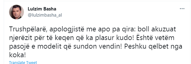 "Peshku qelbet nga koka", Basha: Boll akuzuat njerëzit për të keqen që ka plasur kudo! 1 Basha fb