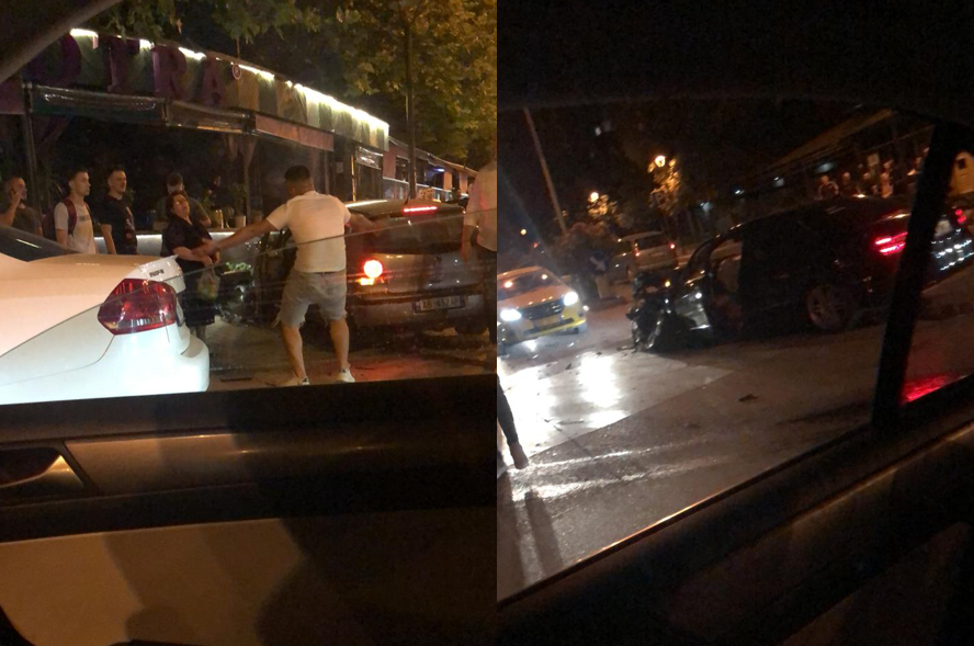 Përplasen makinat tek Brryli, njëra thuajse futet në lokal F5C38629 769F 41A1 A316 4B83D26F71B6