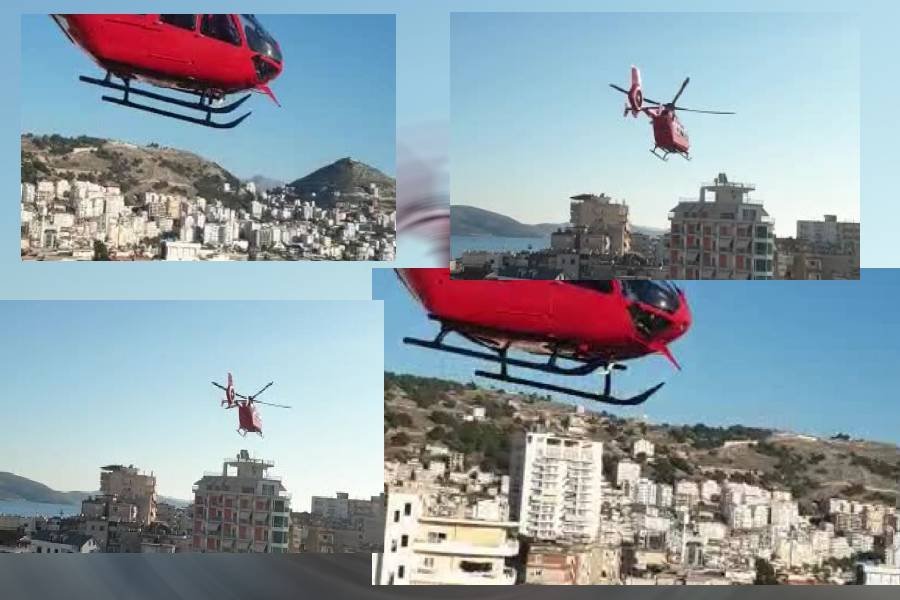 Sarandë/ Bie nga dy metra lartësi, 17-vjeçari niset me helikopter drejt Tiranës Helikopteri
