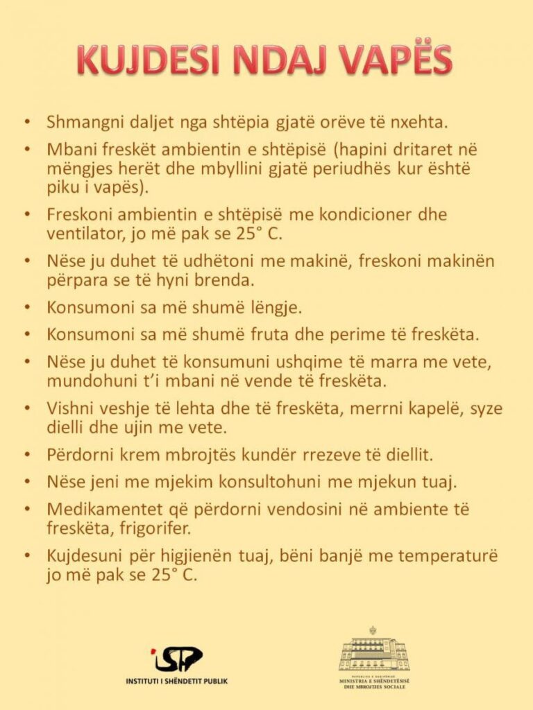 Shëndeti Publik: Shmangni daljet gjatë orëve të nxehta, mbyllini dritaret 1 auto 204345480 2614368708856817 7929972582211269891 n1624434865