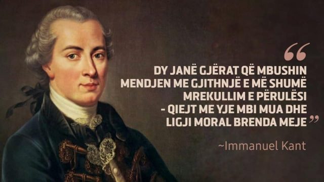 “Qiejt me yje mbi mua dhe ligji moral brenda meje”, Rama mesazh me fjalët e filozofit gjerman 1 kant