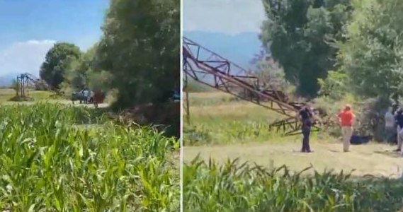 Roskovec/ Pamje nga vendngjarja ku humbën jetën dy elektricistët, shtylla e tensionit u këput në mes dhe… (Detaje) oki tensioni