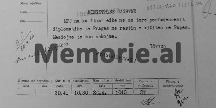 Publikohet relacioni sekret/ “Kabineti i Ministrit të Jashtëm të Italisë, i kërkoi ambasadorit tonë që të vijë në Shqipëri me Nënë Terezën dhe…” 1 20210723 001309 750x375 1