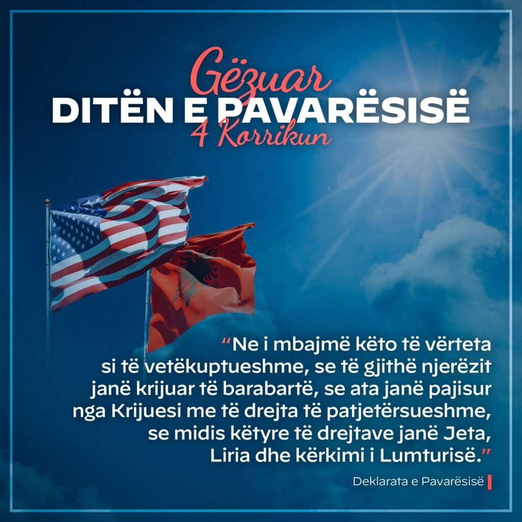 Basha uron SHBA me fjalët e deklaratës së Pavarësisë: Të gjithë njerëzit janë krijuar të barabartë 1 60e17987a51f0213163303 4351646034886544 8986133872279209292 n scaled
