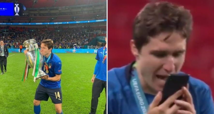 VIDEO/ “Siri, telefono mamanë”, Federico Chiesa feston me njeriun e zemrës chiesa