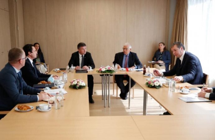 Dialogu Kosovë-Serbi, Kurti dhe Vuçiç takohen sërish më 19 korrik në Bruksel kurti vucic 1 691x450 1