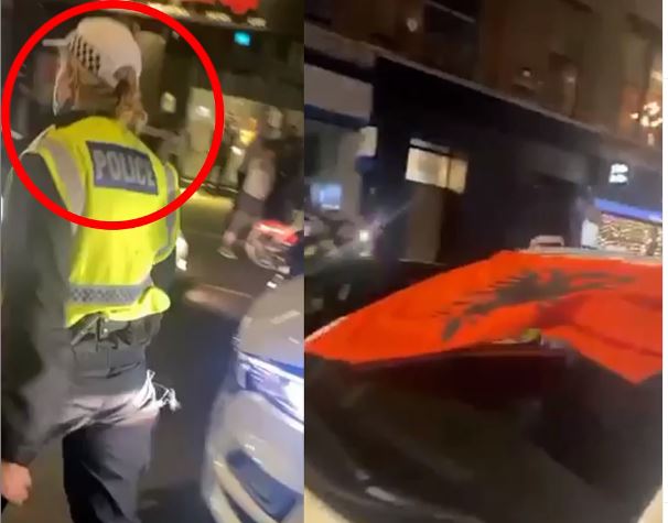 Efektivja kërkoi të hiqnin flamurin e Shqipërisë nga makina, i riu në Londër nuk e lejon londer flamur