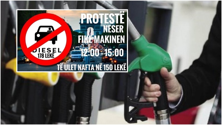 Sot protesta për çmimin e naftës, fiken makinat nga ora 12:00-15:00 1 protesta per Cmimin e naftes