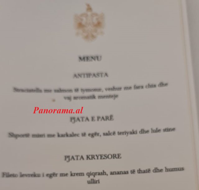 Kryeministri darkë me deputetët që sapo mbyllën mandatin dhe ato që do të nisin/ Bëhet publike menuja, nga salmon i tymosur, karkalec i egër me salcë “teriyaki" deri tek ananasi i thatë dhe humus ulliri 1 1 33