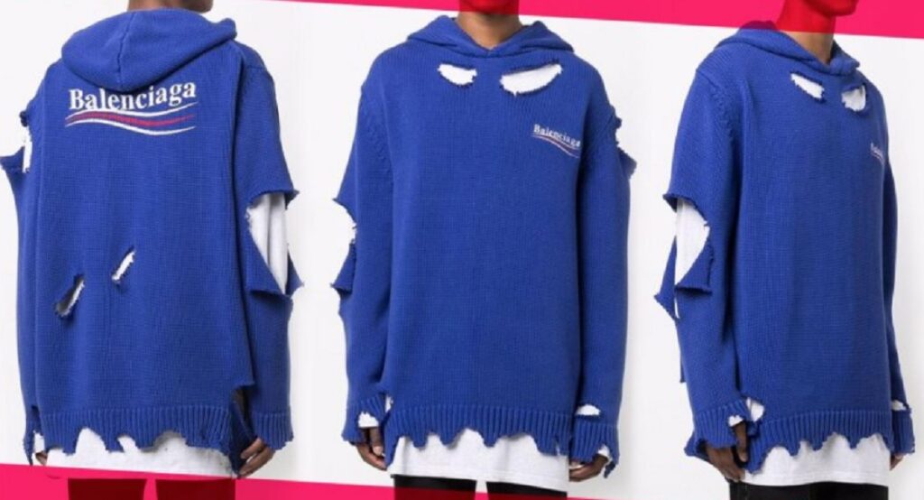 Një bluzë e shqyer, por do habiteni sa është çmimi i saj bluza balenciaga