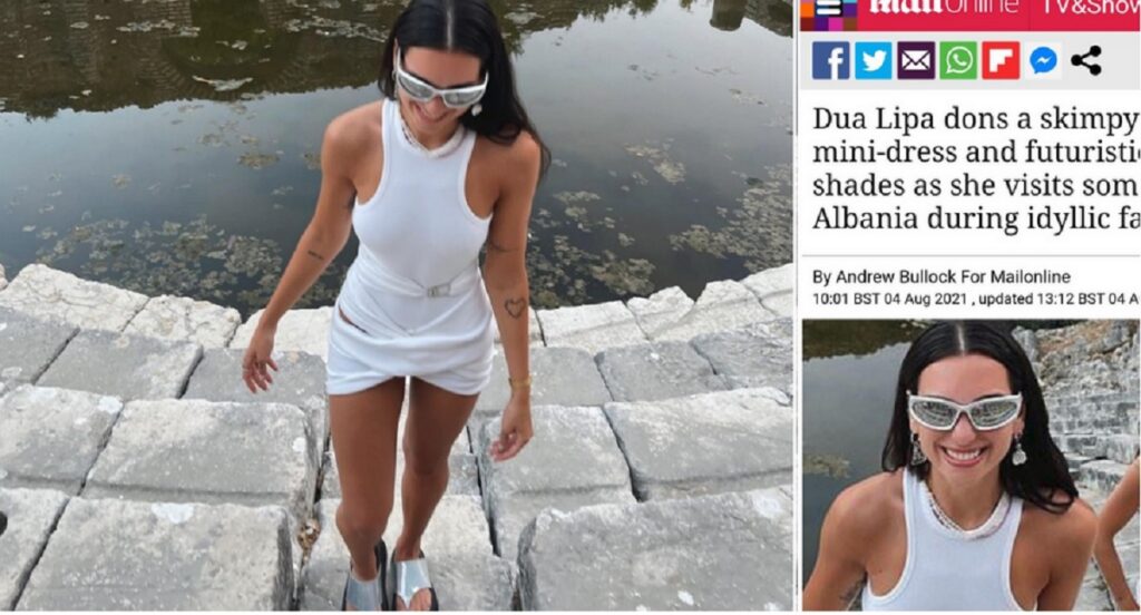 Pushimet e Dua Lipës në jug “pushtojnë” mediat ndërkombëtare, Daily Mail shkrime për artisten dhe Shqipërinë dua