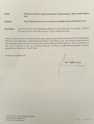 DENONCIMI / Këto shoqëri financiare: IUTE CREDIT, FINAL, NOA dhe MICRO Credit shantazhojnë qytetarët për mbledhjen e borxheve 2 fthrth5hfgh5