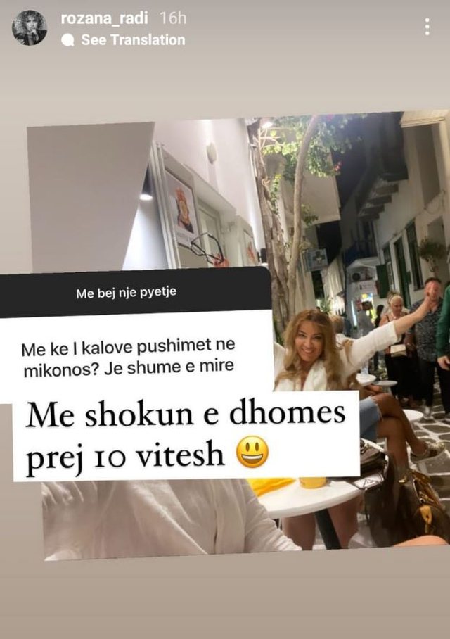 Rozana Radi tregon me kë i kaloi pushimet në Mykonos, i habit të gjithë me rrëfimin e saj: Me shokun e... 2 640 0 61373689b0209