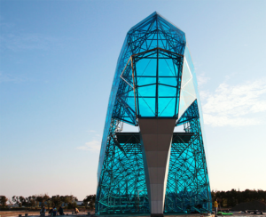 FOTO/ Një kishë në formë këpuce prej qelqi 1 Blue High Heel Church Taiwan