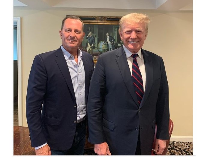 Pas vizitës edhe në Shqipëri, Richard Grenell poston foto me Donald Trump: Sot takova shefin 1 Richard Grenell dhe Donald Trump