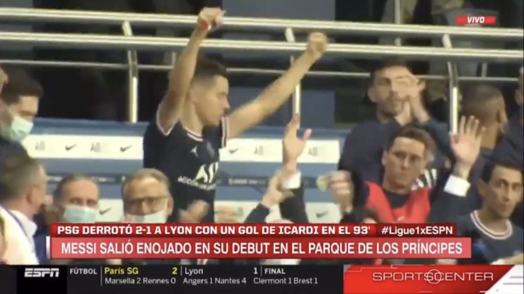 Icardi i dha fitoren në fund PSG-së, Messi nuk festoi fare c527eb84 1115 4d22 9546 678522059ab7 1024x575 1