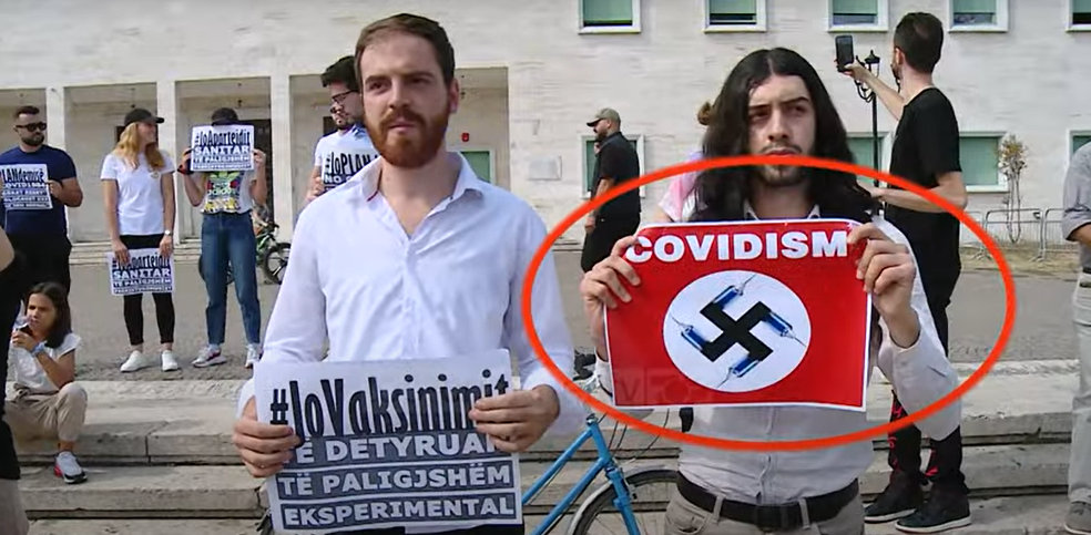 Doli në protestë me kryqin nazist në Tiranë, antiterrori vihet në lëvizje nazist