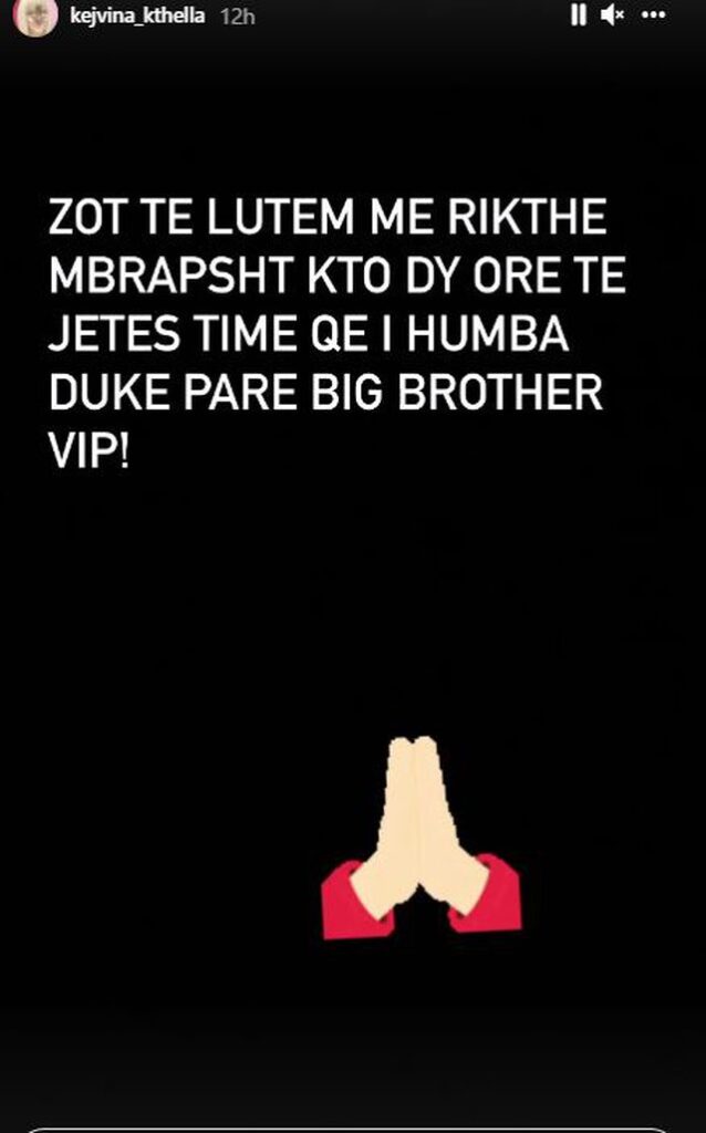 Kejvina shpërthen pas hyrjes së Einxhel në 'Big Brother Vip': Zot të lutem më rikthe mbrapsht ... 1 640 0 617944e07fa42