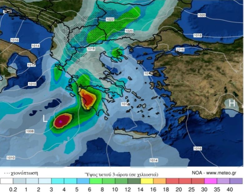 Harta Live/ A preket Shqipëria? Natë e vështirë për Greqinë, ku do të godasë moti i keq a2 2
