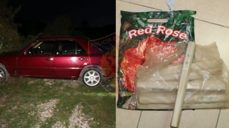 Lëviznin me mbi 2 kg eksploziv brenda “Benz-it” në Kukës, shoferi ja mbath sapo sheh policët eksploziv 770x433 1