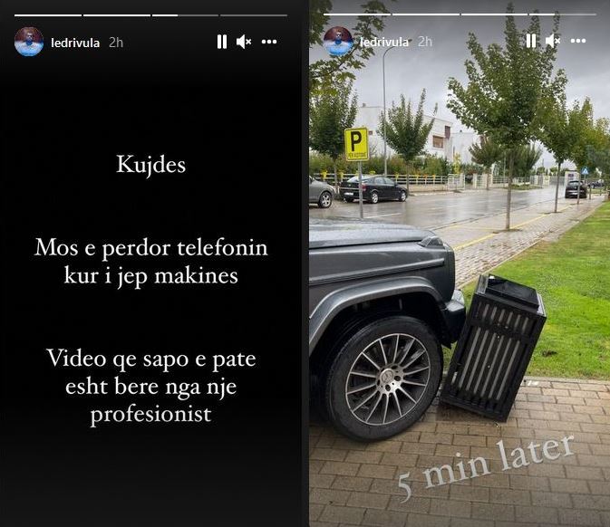 Ledri Vula përfshihet në një incident rrugor, reperi: Shkak u bë… 1 ledri vula 2