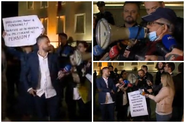 Protestë përpara godinës së qeverisë për rritjen e çmimeve, qytetari: Si t’ia dalim me pensionet që kemi? protestatiranecmimet
