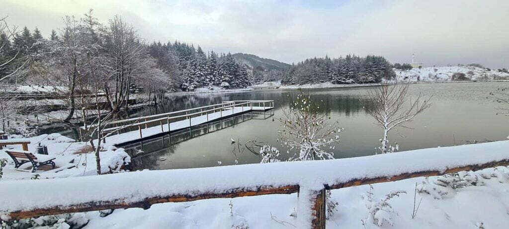 Kartolinë nga Puka, mjellmat notojnë në liqenin e rrethuar nga dëbora! 1 261531574 268845955280242 7695880655991333806 n
