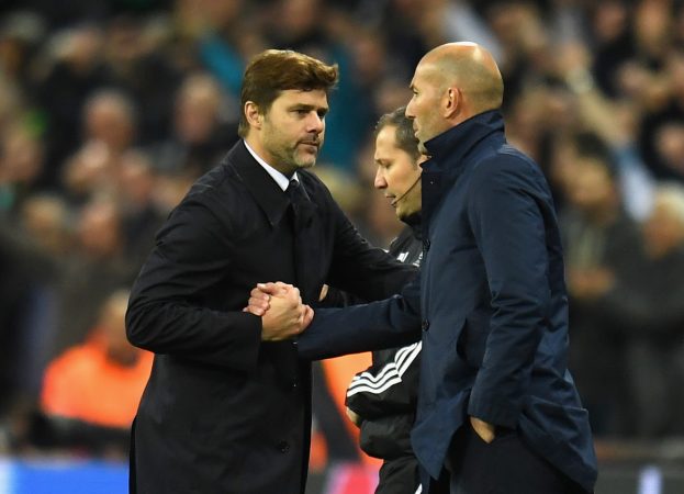 Shkarkimi i Solskajer trazon ujërat, Pochettino e Zidane dalin në skenë ZIDANE POCHETTINO 623x450 1