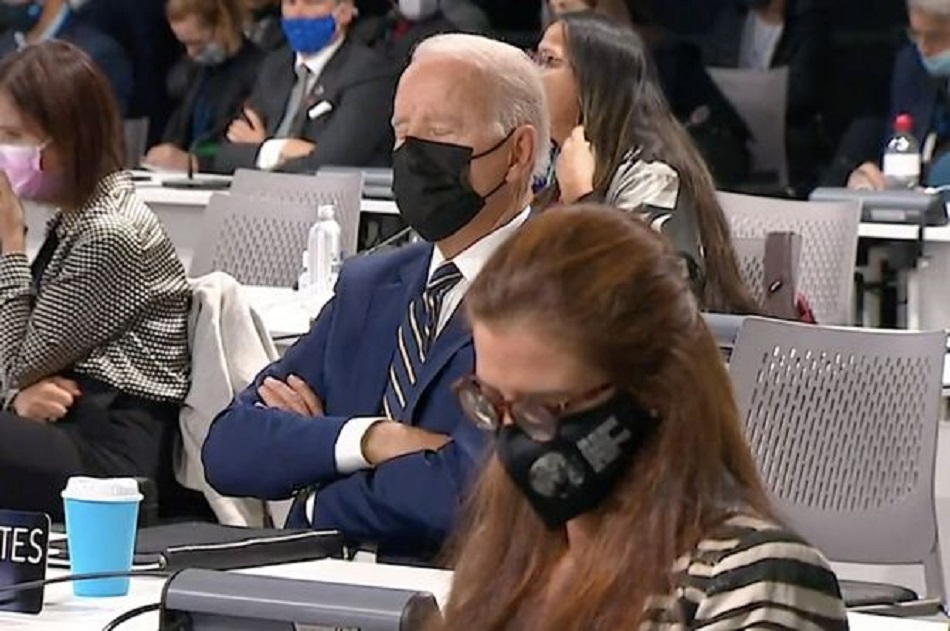 VIDEO/ Bidenin e zë gjumi në Konferencën e Klimës në Skoci biden