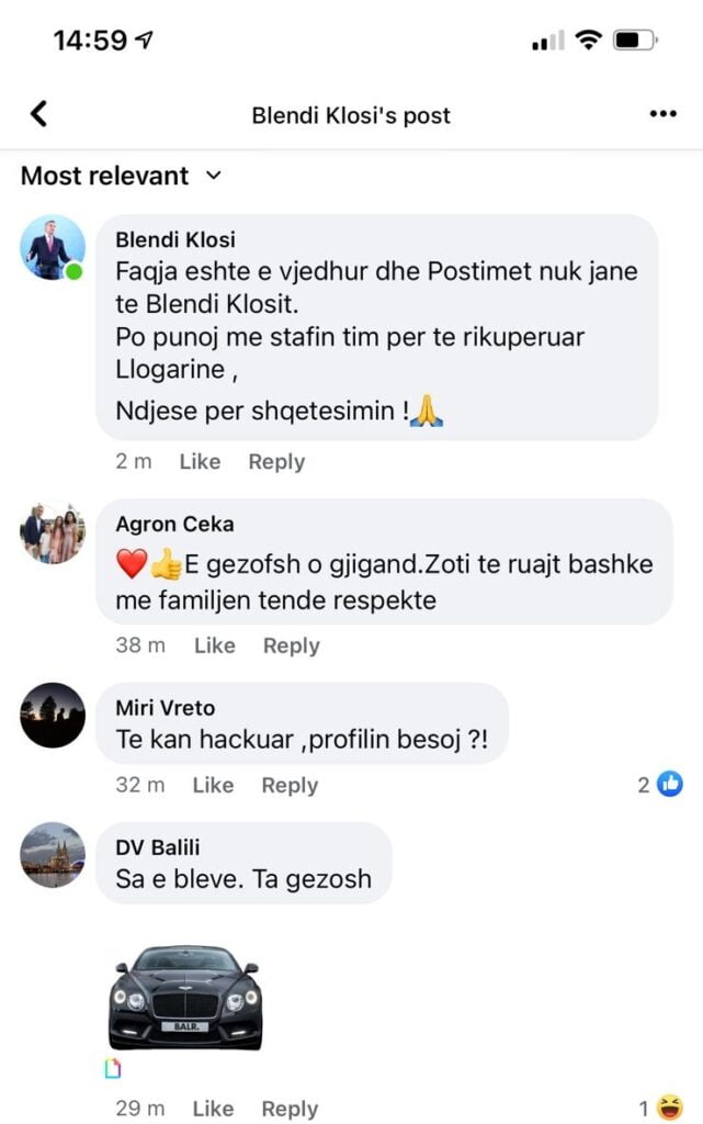 Blendi Klosit i vjedhin Facebook-un 2 c1181aed 1bba 430d 8467 30aa90d78b4f