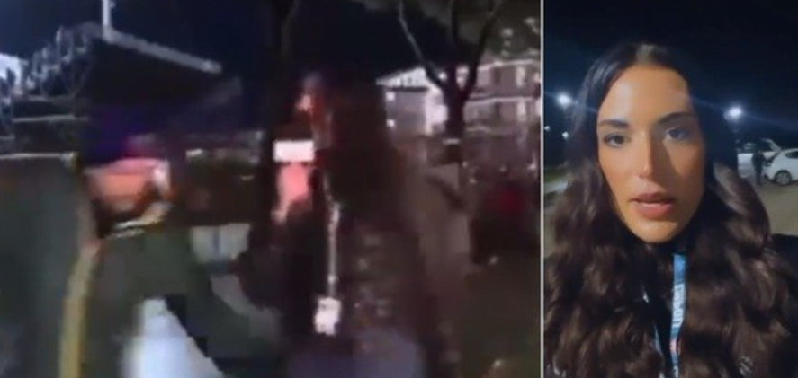Video / Në ndeshjen Empoli-Fiorentina, gazetaren e prekin nga të pasmet teksa ishte live në TV greta italia