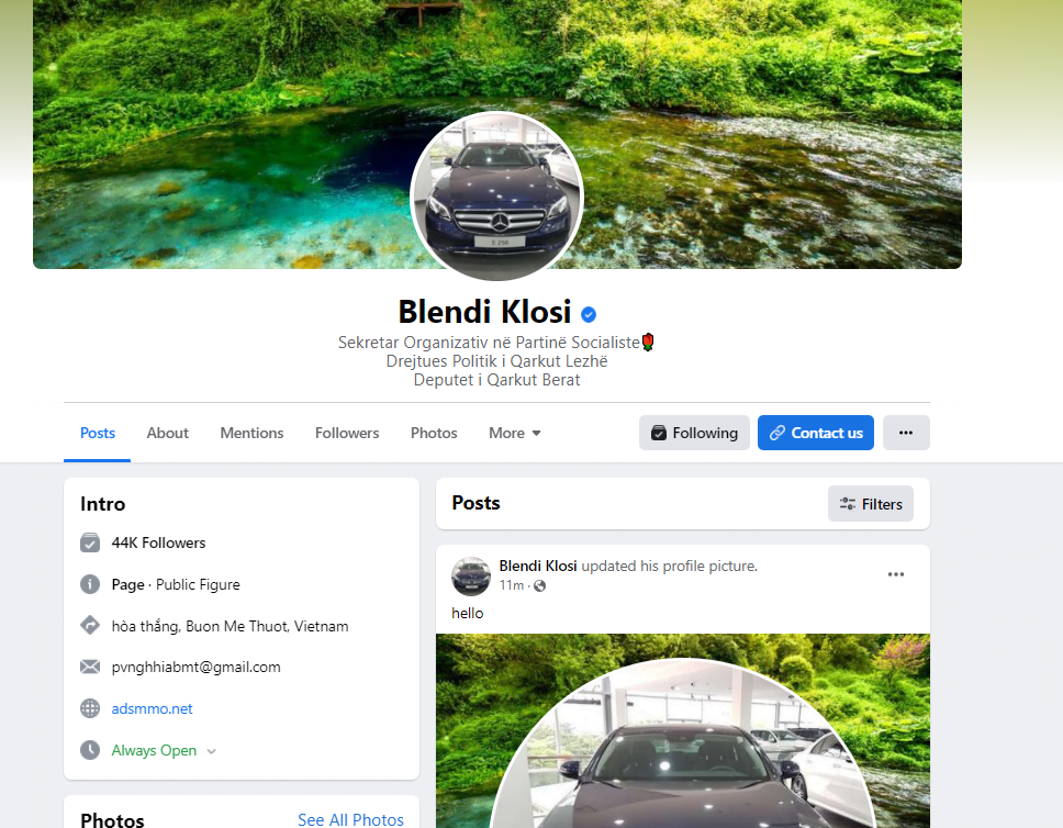Blendi Klosit i vjedhin Facebook-un 1 klosi