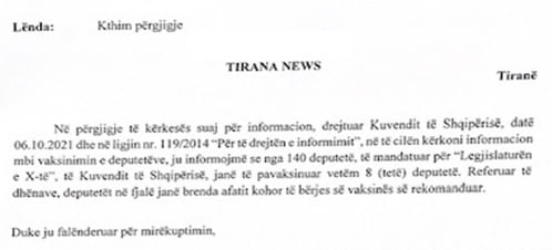 ZYRTARE/ Mbledhjet e komisioneve me prani fizike, ja sa deputetë nuk janë vaksinuar ende 1 sdhah