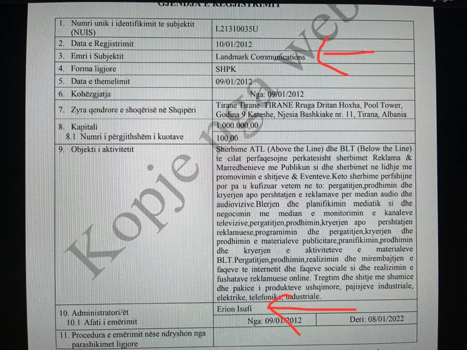 Çim Peka publikon faturat e paguara nga “oligarkët” në favor të kunatit të Bashës 2 266196712 291341872925625 954274247804554035 n