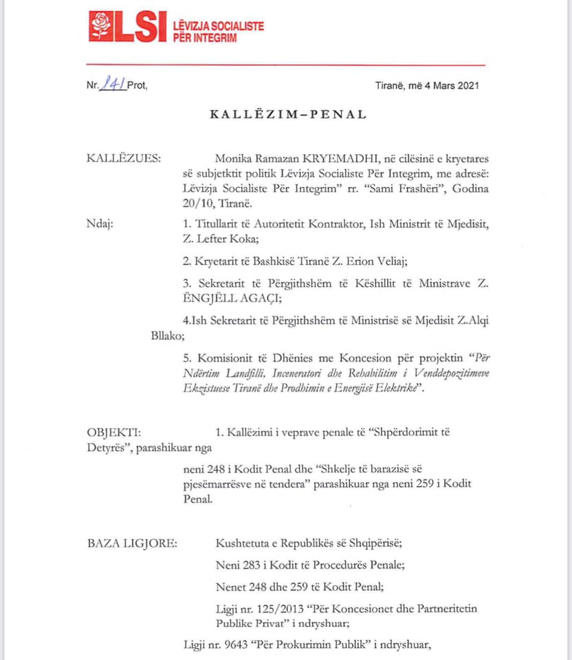 Arrestimi i Lefter Kokës, Kryemadhi publikon dokumentet: Ka akoma shumë të tjerë, majtas e djathtas 2 267438325 453581049470297 2671005047375417796 n