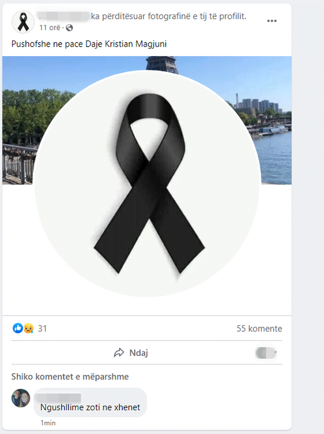 Postime prekëse në Facebook për 24-vjeçarin që vdiq bashkë me kunatën në aksident 1 640 0 61c831b2e51e0