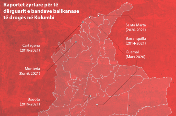 Shokë kokaine: Lidhjet ballkanase të një trafikanti kolumbian droge 1 Harta raportet e droges 600x396 1