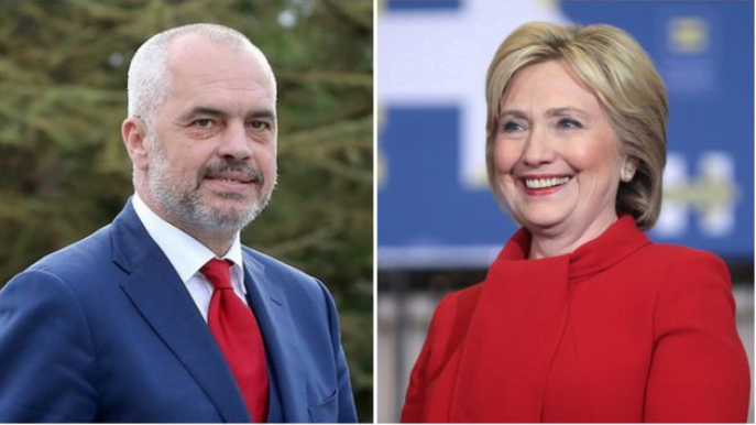 Hillary Clinton fton Ramën në New York clinton