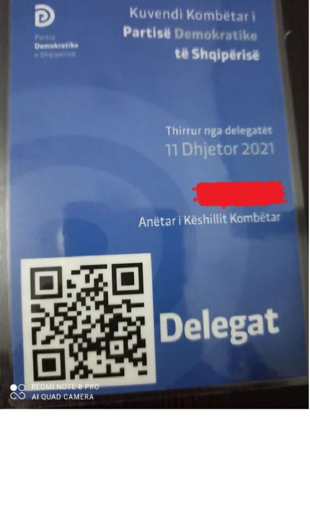 PD i cilësoi si ilegale, ja si është karta që po u shpërndahet delegatëve për mbledhjen e Kuvendit Kombëtar më 11 dhjetor 1 f17a8415 df20 45b3 aea5 a15dec556202