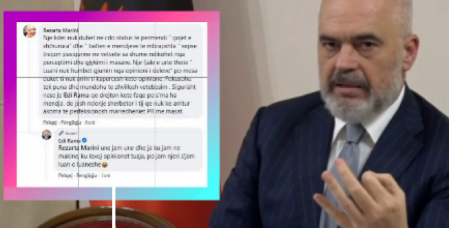“Një lider nuk përmend në çdo postim ‘gojët e shthurura’”, Rama debaton me komentuesen: Nuk jam luan o luaneshë rama komentet