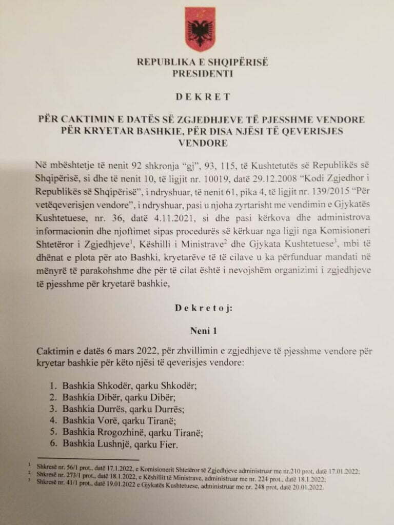 Meta dekreton datën e zgjedhjeve në 6 bashki 1 272147637 476100710551836 5502307449547608545 n