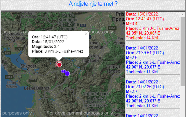 Sërish lëkundje tërmeti në Shqipëri 1 640 0 61e2c568294f9