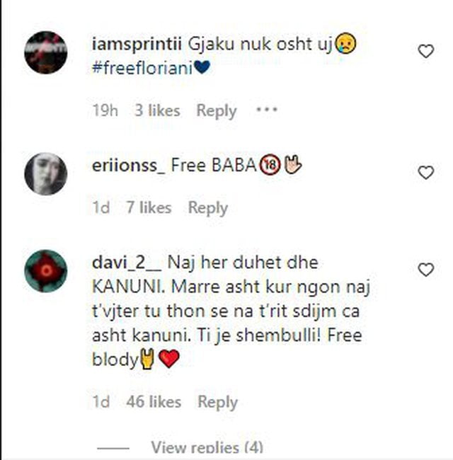 “Hallall qumështi i nënës, të lumtë dora”. Çfarë i shkruajnë moshatarët 17-vjeçarit që vrau për gjakmarrje 1 640 0 61f13b1134b60