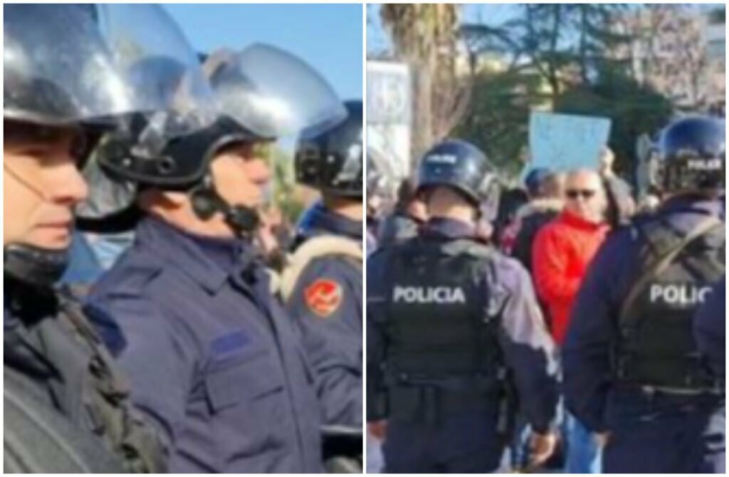 “Përplasen” mbështetësit e Bashës dhe Berishës në Fier, policia merr masa Basha fier